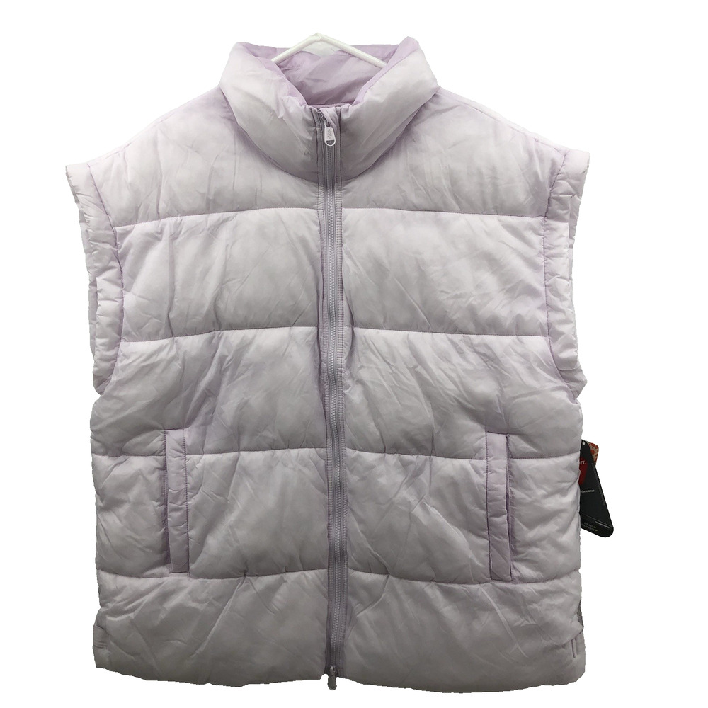 FP Movement Women's In A Bubble Puffer Vest Rose Quartz Light Pink Size Medium